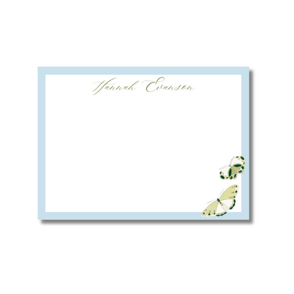 Blue Butterfly Stationery Set